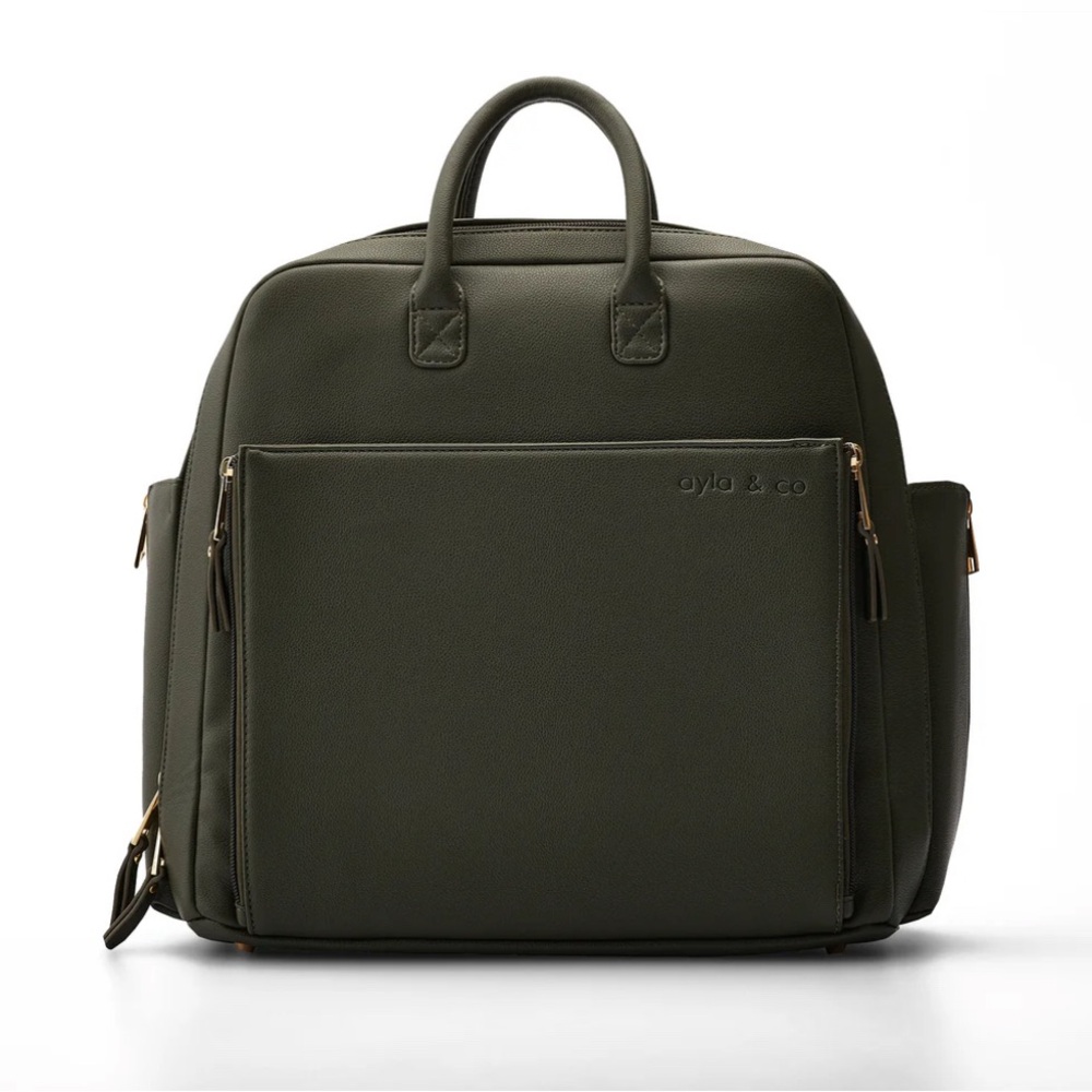 Ayla & Co. Olive Green Diaper Bag